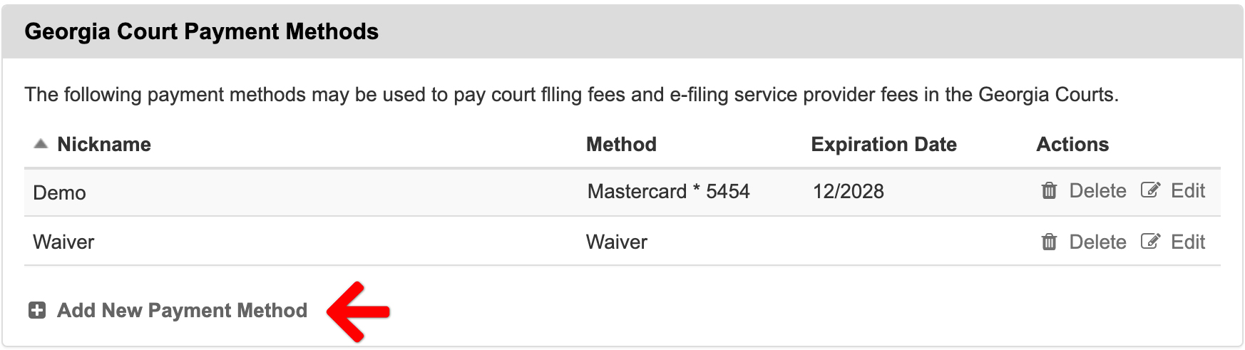 Add Payment Account