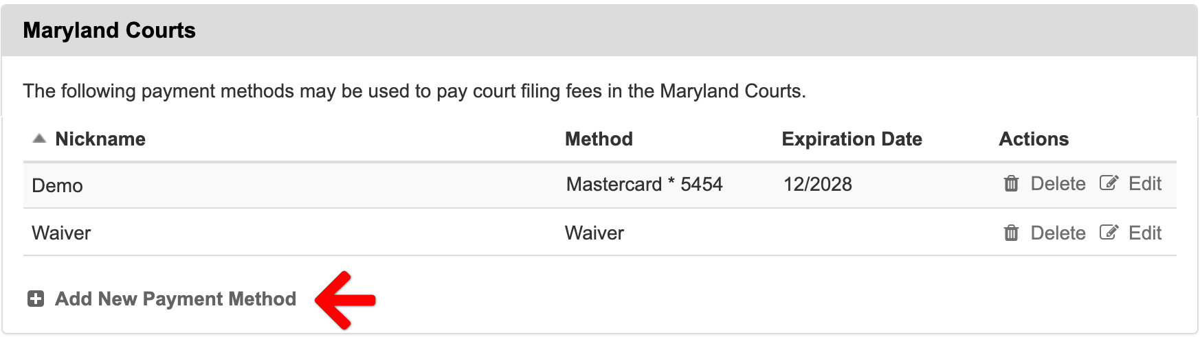 Add Payment Account