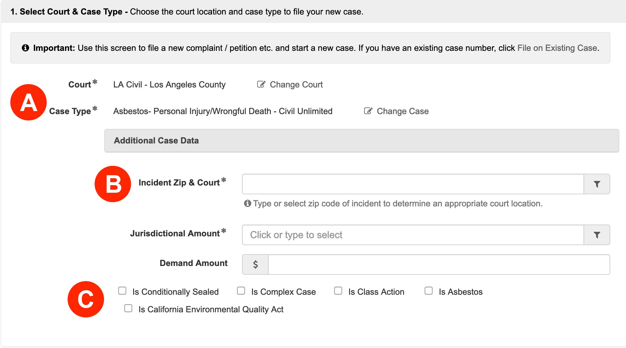 Initiate A New Complex Civil Case In The Los Angeles Superior Courts